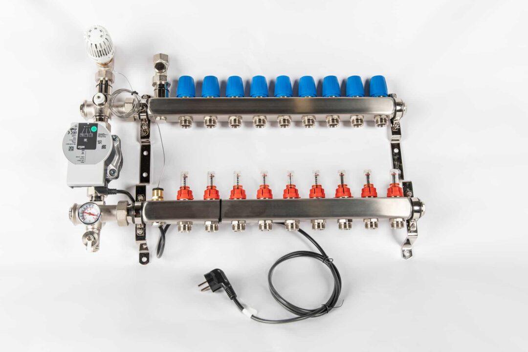 RSV vloerverwarming verdeler met pomp, boven aansluiting - Afbeelding 8