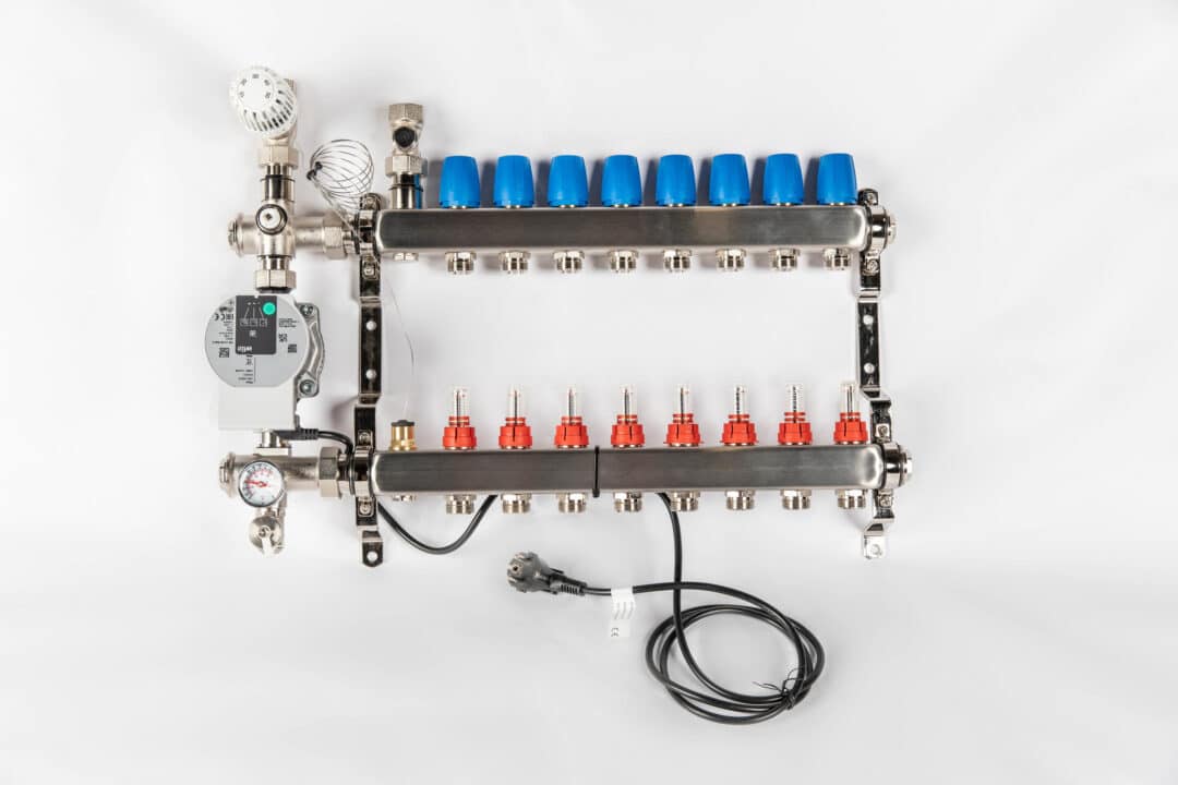 RSV vloerverwarming verdeler met pomp, boven aansluiting - Afbeelding 7