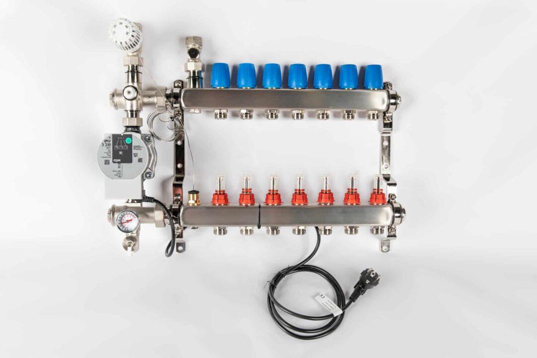 RSV vloerverwarming verdeler met pomp, boven aansluiting - Afbeelding 6