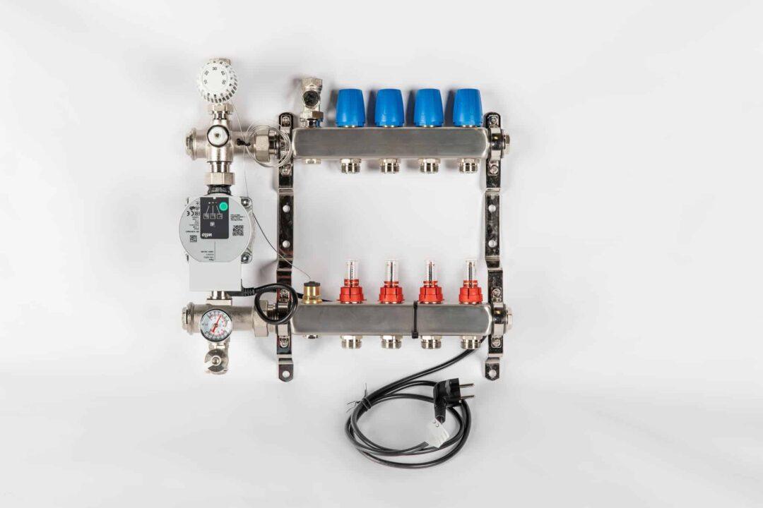 RSV vloerverwarming verdeler met pomp, boven aansluiting - Afbeelding 3