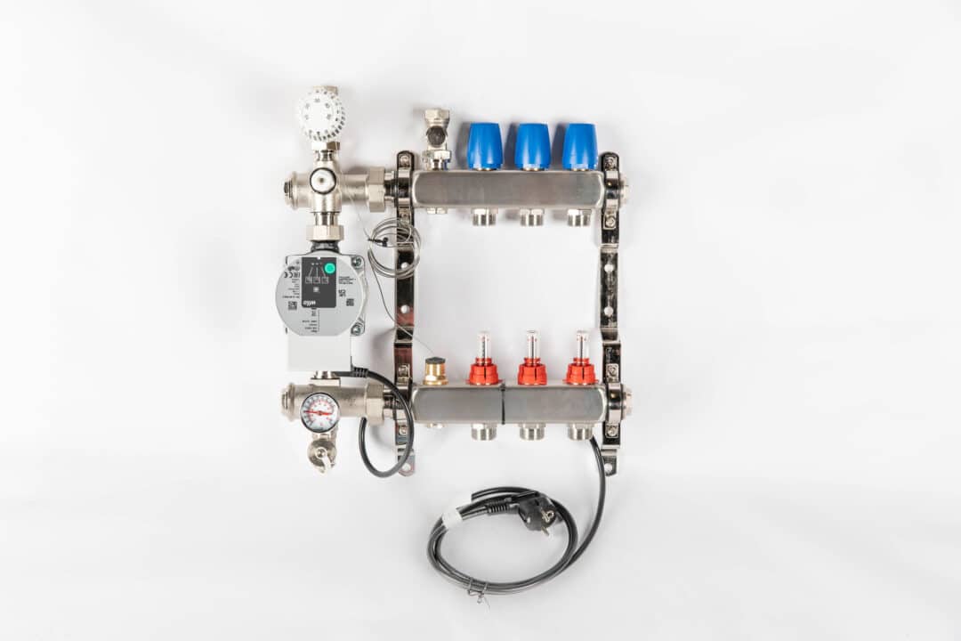 RSV vloerverwarming verdeler met pomp, boven aansluiting - Afbeelding 2